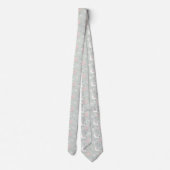 Pastel Llama Pattern Stropdas (Achterkant)