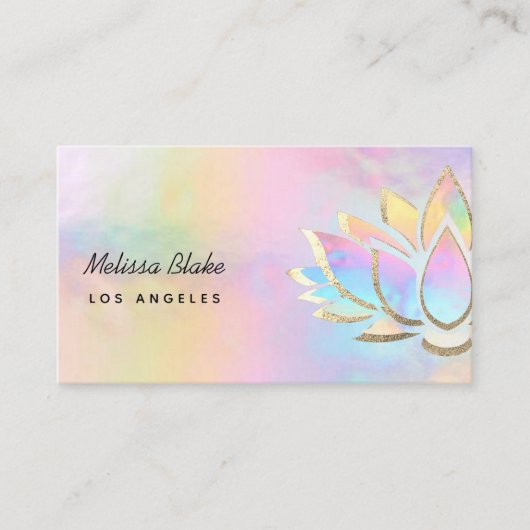 ・pastel lotus design carte de visite (Devant)