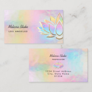 ・pastel lotus design carte de visite