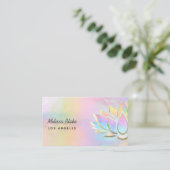 ・pastel lotus design carte de visite (Debout devant)