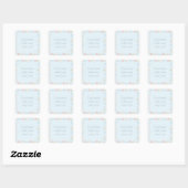  Pastel Love and Flowers Pattern Custom Text Vierkante Sticker (Vel)