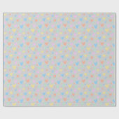 Pastel love Heart Pattern Gift Wrap Cadeaupapier (Vlak)