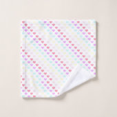 Pastel Love & Hearts BATHROOM TOWEL SET Bad Handdoek (Wasdoekje)