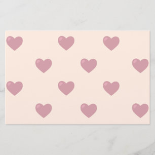 Pastel Love Hearts Briefpapier