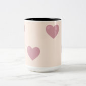 Pastel Love Hearts Tweekleurige Koffiemok (Center)
