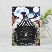 Pastel Luchtige Circus Verjaardag Kaart (Staand voorkant)