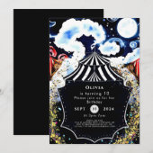 Pastel Luchtige Circus Verjaardag Kaart (Voorkant / Achterkant)