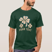 Pastel Lucky Shamrock Clover Text St Patrick Day T-shirt (Voorkant)