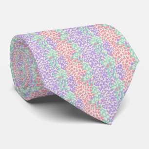 Pastel Luipaard Dierprint Patroon Stropdas