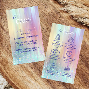 Pastel Luxe Gradiënt Cake Care Visitekaartje
