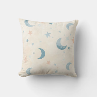 Pastel Maan en Sterren Kussen