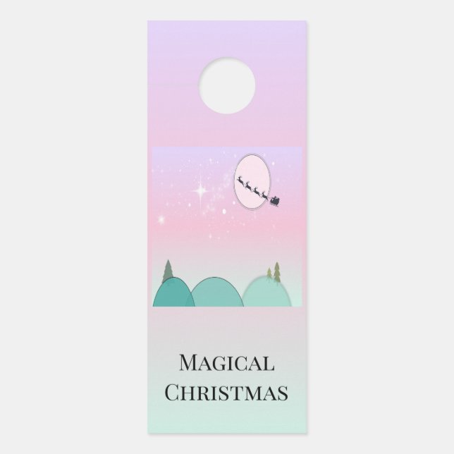 Pastel Maanverlichte Kerstgradiëntgloed (Voorkant)