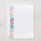 Pastel Macaron Anniversaire Invitation Pile de dou (Dos)