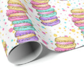 Pastel Macaron Verjaardag Cadeaupapier (Rol Hoek)