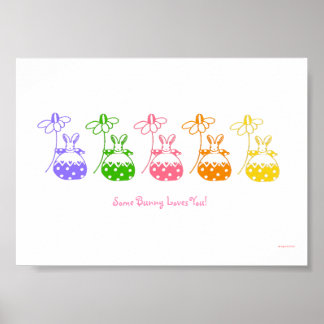 Pastel Madeliefjes Konijn poster