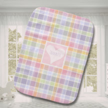 Pastel Madras Plaid Op maat gemaakte spuugdoek