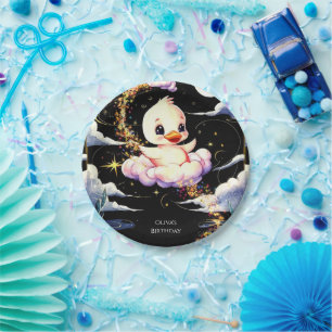 Pastel Magic Duck Verjaardag Papieren Bordje