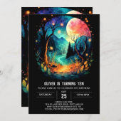 Pastel Magic Timber verjaardag Kaart (Voorkant / Achterkant)