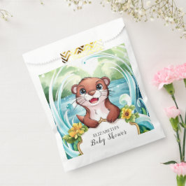 Pastel Magische Otter Baby shower Bedankzakje