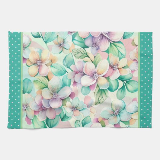 Pastel Magnolia Flowers Theedoek (Horizontaal)