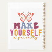 Pastel "Make Yourself a Priority" Self Care Planner (Achterkant)