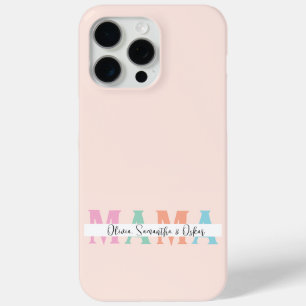 Pastel MAMA Gepersonaliseerde iPhone Case