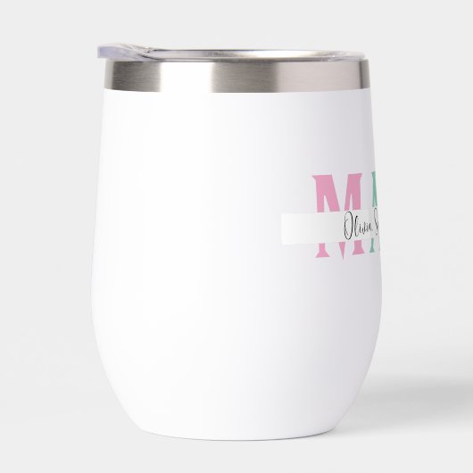 Pastel MAMA gepersonaliseerde waterfles - Custom (Rechts)