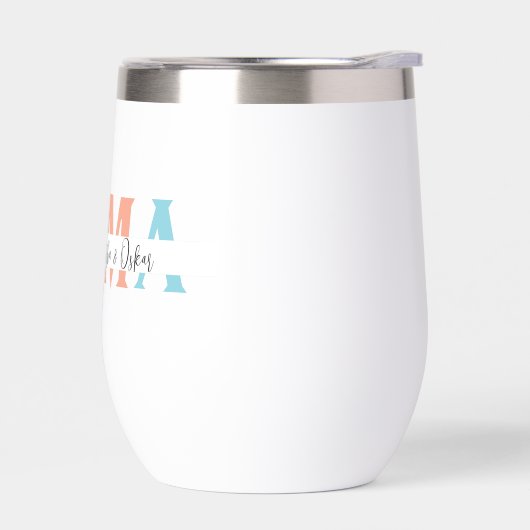 Pastel MAMA gepersonaliseerde waterfles - Custom (Links)