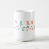 Pastel MAMA Mug avec nom personnalisé enfant (Centre)