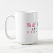 Pastel MAMA Mug avec nom personnalisé enfant (Gauche)