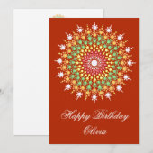 Pastel Mandala Carte Anniversaire (Devant / Derrière)