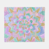 Pastel Mandala II Fleece Deken (Voorkant (Horizontaal))