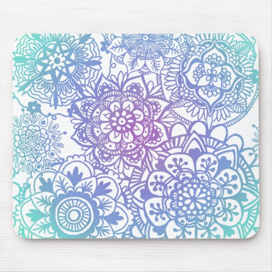 Pastel Mandala Pattern Mousepad Muismat (Voorkant)