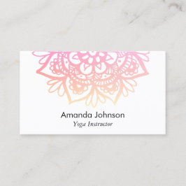 Pastel Mandala Yoga Instructor Visitekaartje