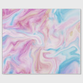 Pastel Marble Abstract Swirl Cadeaupapier (Vlak)