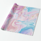 Pastel Marble Abstract Swirl Cadeaupapier (Uitgerold)