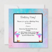 PASTEL MARBLE COCKTAIL ANNIVERSAIRE INVITATION FÊT (Devant)