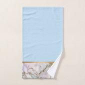 PASTEL MARBLE GOLD BLUE BATHROOM TOWEL SET BAD HANDDOEK (Handdoek)