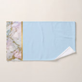 PASTEL MARBLE GOLD BLUE BATHROOM TOWEL SET BAD HANDDOEK (Handdoek)