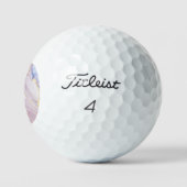 PASTEL MARBLE GOLD CUSTOM GOLF BALLS GOLFBALLEN (Logo)