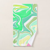 Pastel Marble Swirl Bathroom Towel Set (Serviette à main)