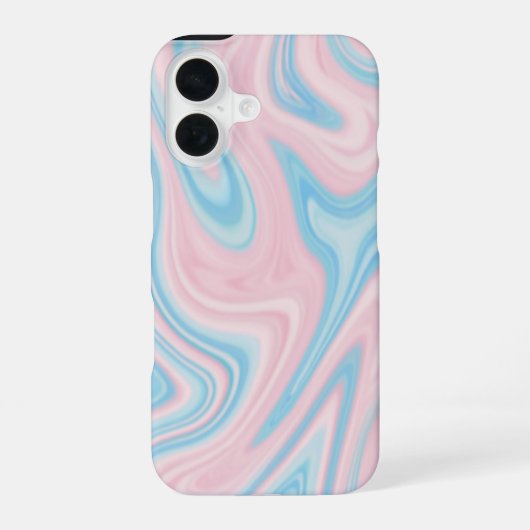 "Pastel Marble Swirl iPhone 16 Slim Fit Case - Sof Hoesje (Achterkant)
