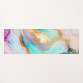 Pastel marmer abstracte glitterkunst yogamat (Voorkant (horizontaal))