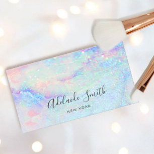 pastel marmer glitter visitekaartje