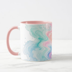 Pastel Marmer Wervel Accent Mok
