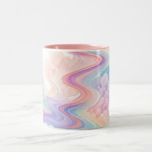 Pastel Marmer Wervel Accent Mok