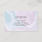 pastel marmeren vlechten visitekaartje (Achterkant)