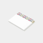 Pastel MCM kleurrijke lijnen Post-it® Notes (Schuin)