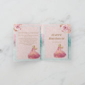 Pastel Meisjes Verjaardag Kaart Onze Kleine Prinse (Binnen)