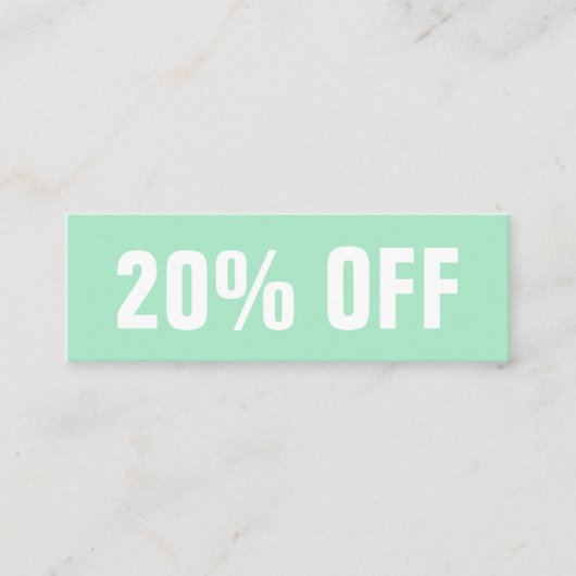 Pastel / menthe vert simple et tendance carte de r (Devant)